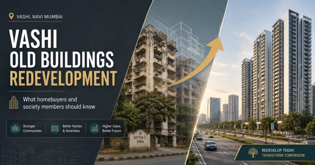 Vashi Old Buildings Redevelopment: A Complete Buyer Guide Before Purchasing a Resale Flat | Navi Mumbai Property Market Insight