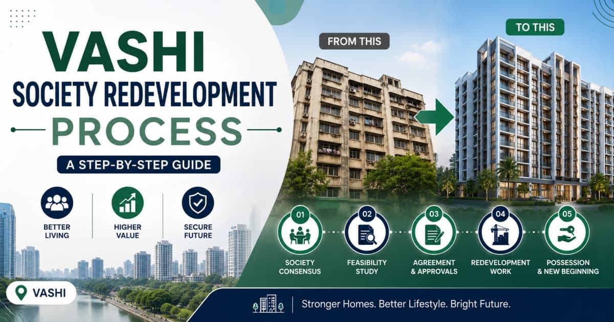 Vashi Society Redevelopment Process: What Flat Buyers and Society Members Should Know | Navi Mumbai Property Market Insight