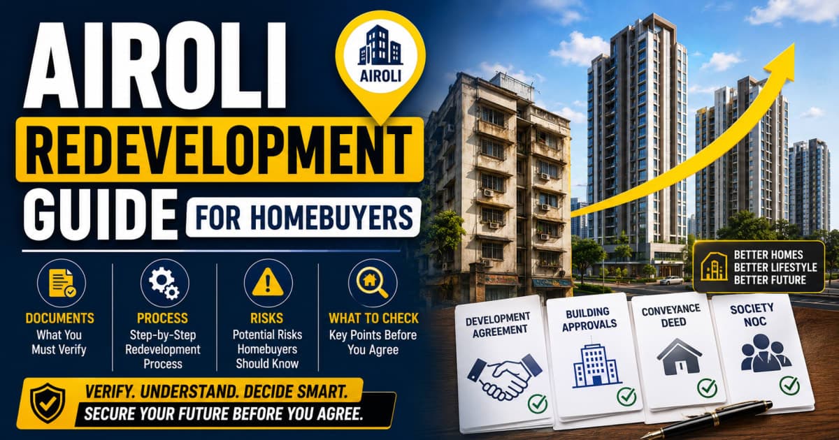 Airoli Redevelopment Guide for Homebuyers: Documents, Process, Risks and What You Should Check | Navi Mumbai Property Market Insight