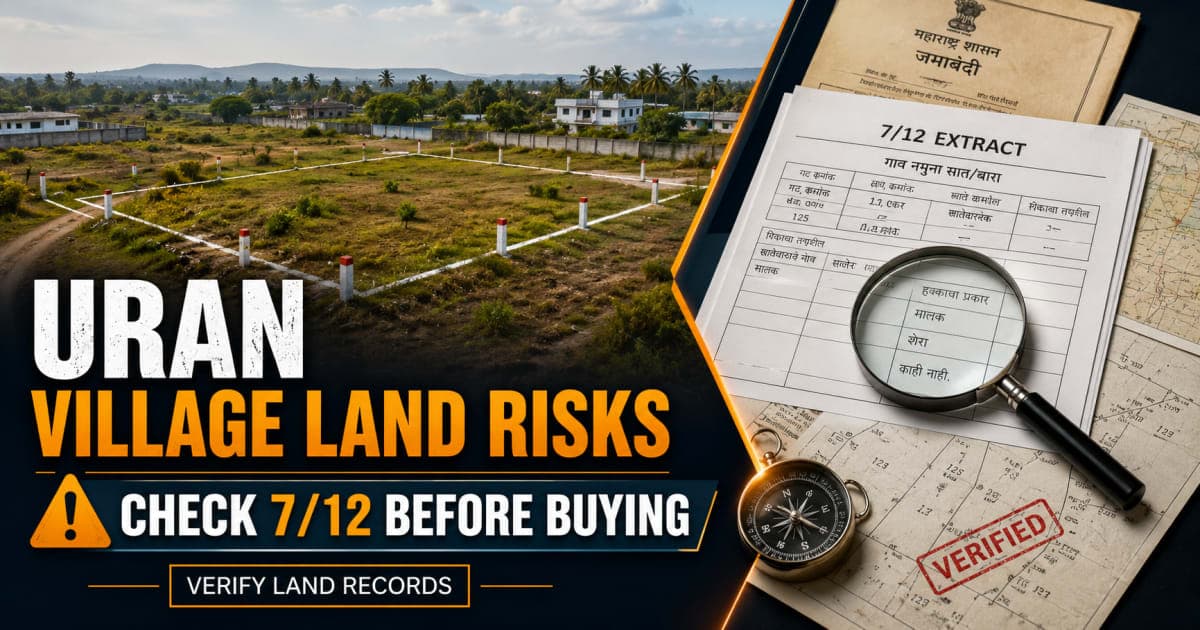 Uran Village Land Property Risks: How to Check 7/12 and Verify Land Records Before Buying | Navi Mumbai Property Market Insight