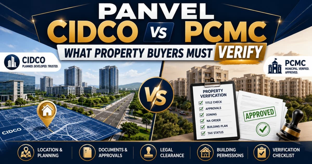 Panvel CIDCO vs PCMC: What Property Buyers Must Verify | Navi Mumbai Property Market Insight